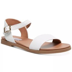 Steve Madden Dina Flat Sandals in White